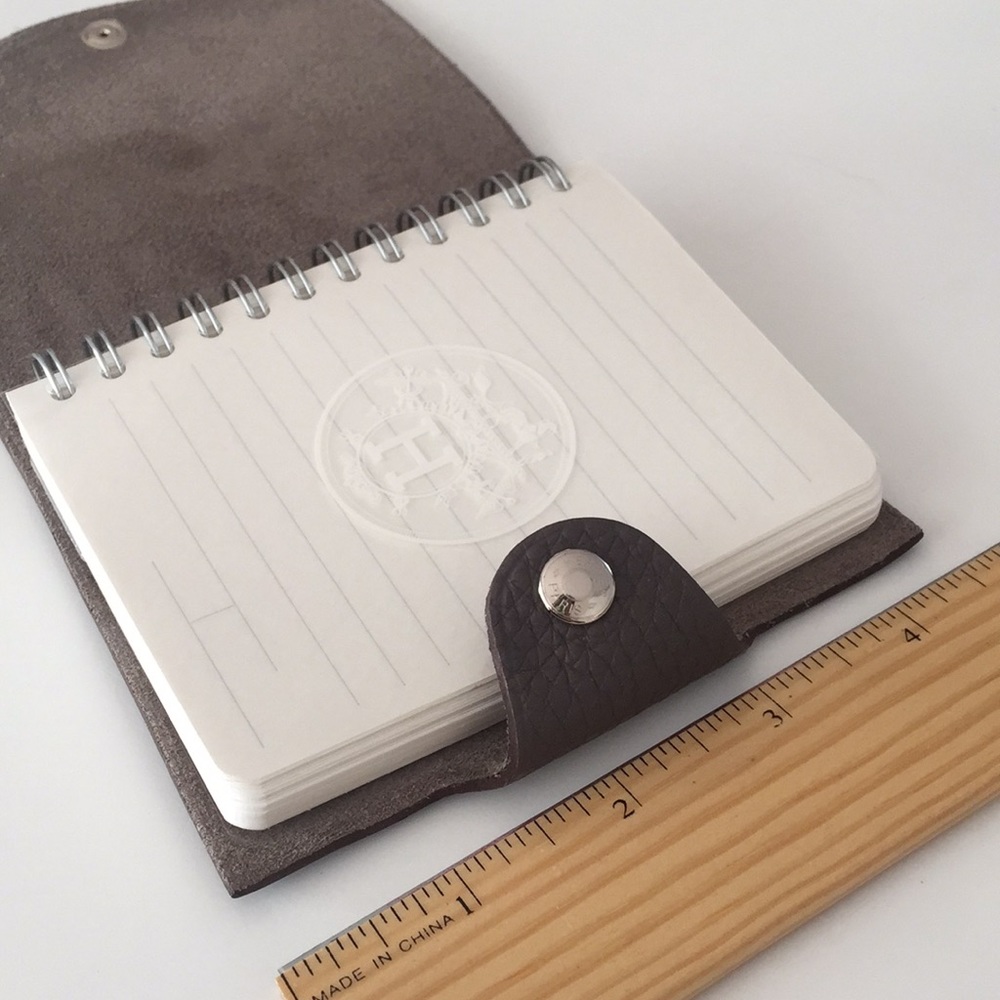 Hermès mini notebook - new pebbled Leather - gray - Picture 3 of 6